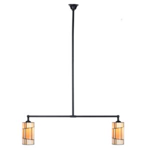 Tiffany T-Lampe Roundabout – 2-flammig – geometrisches Design