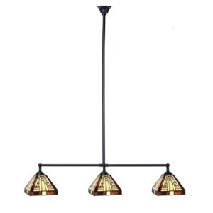 Tiffany T-Lampe Rising Sun Small – 3-flammig – geometrisches Design