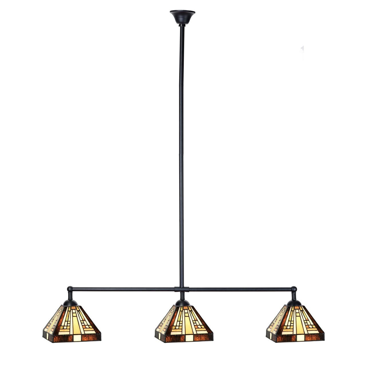 Tiffany T-Lampe Rising Sun Small – 3-flammig – geometrisches Design