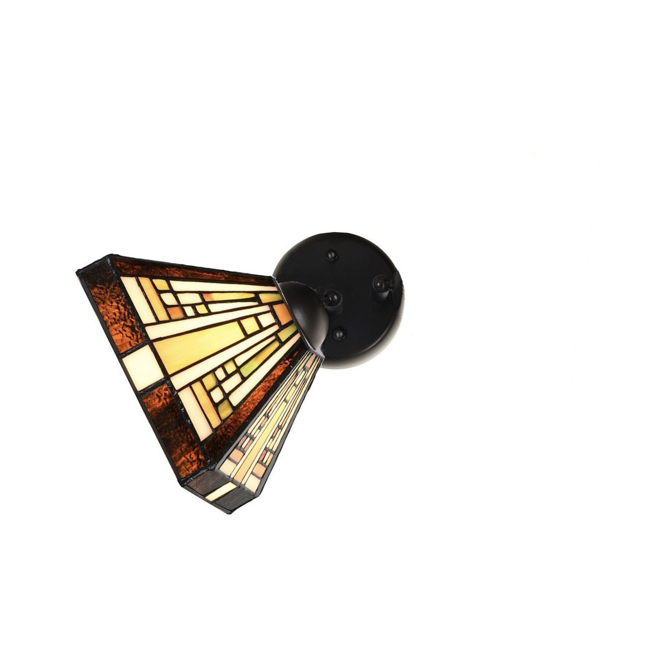 Einzelspot Schwarz mit Rising Sun Small – verstellbarer Tiffany Spot